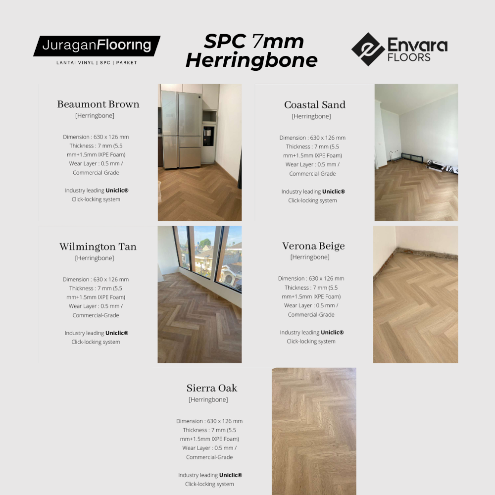 Envara Floors Herringbone SPC 7mm