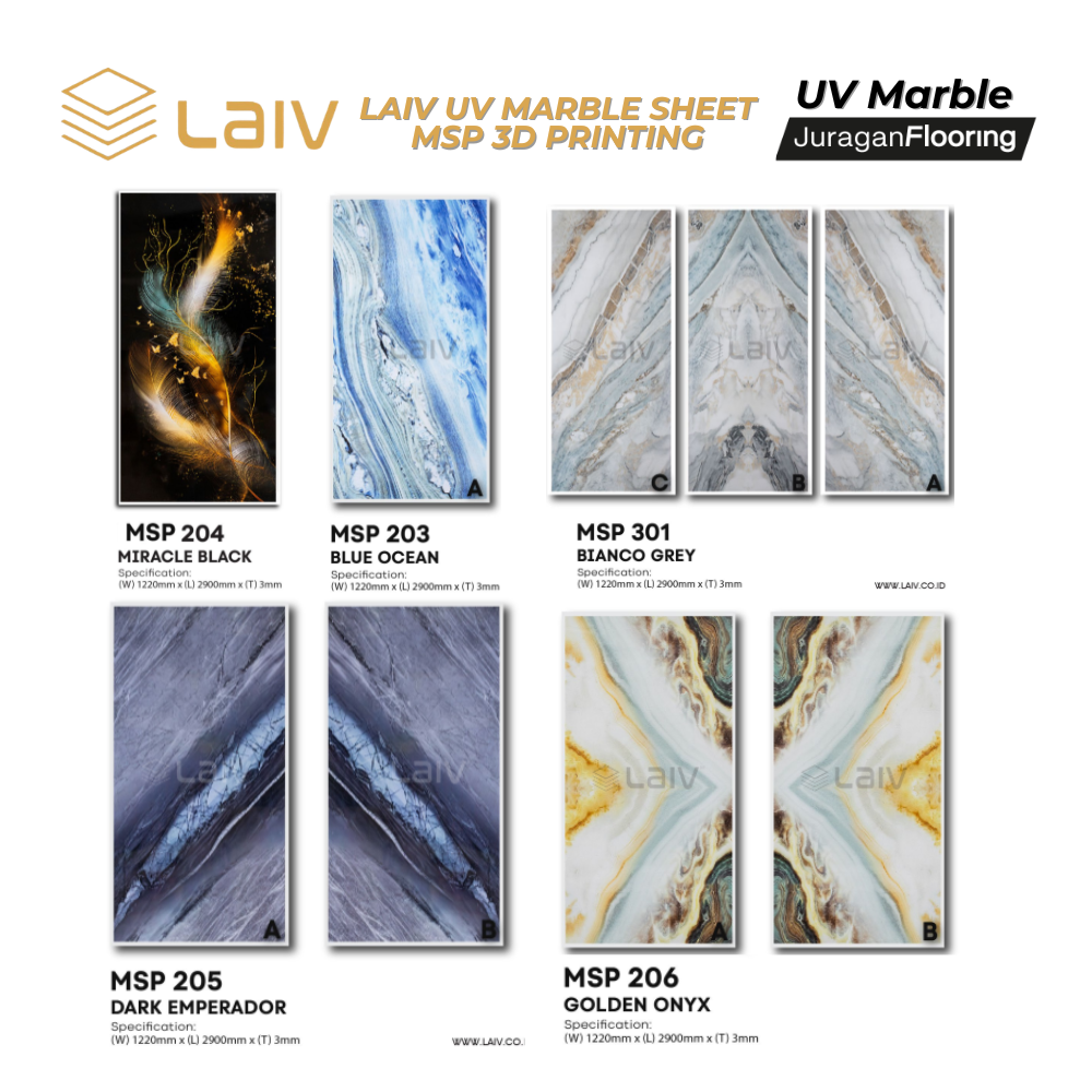 LAIV UV MARBLE SHЕЕТ MSP 3D PRINTING